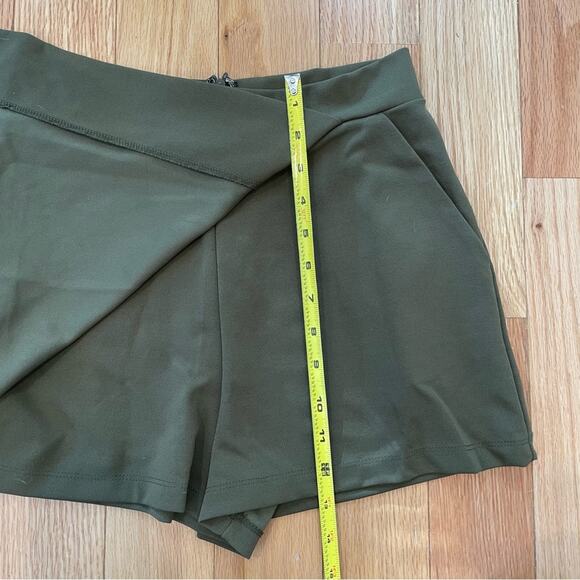 Forever 21 Army Green High Waisted Faux Skirt - Picture 8 of 9
